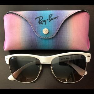 Authentic Ray Ban Clubmaster Sunglasses - White